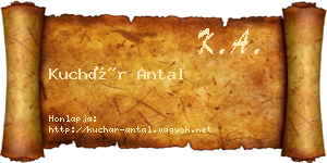 Kuchár Antal névjegykártya